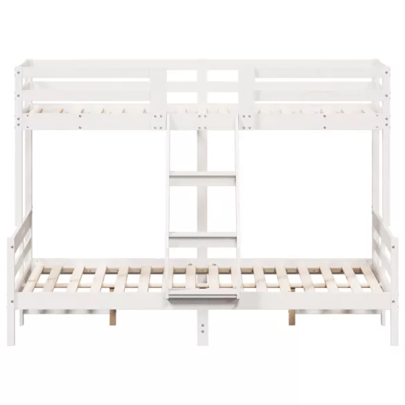 fehér tömör fenyőfa emeletes ágy 90 x 200/140 x 200 cm