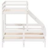 fehér tömör fenyőfa emeletes ágy 90 x 200/140 x 200 cm