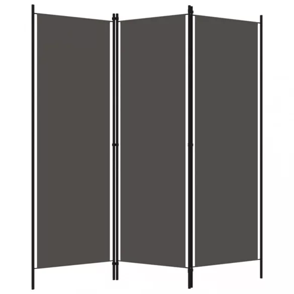 antracitszürke 3 paneles paraván 150 x 180 cm