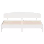 fehér tömör fenyőfa ágy matrac nélkül 200 x 200 cm