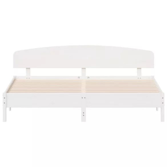 fehér tömör fenyőfa ágy matrac nélkül 200 x 200 cm