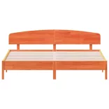 viaszbarna tömör fenyőfa ágy matrac nélkül 180 x 200 cm