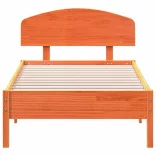 viaszbarna tömör fenyőfa ágy matrac nélkül 100 x 200 cm