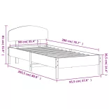 tömör fenyőfa ágy matrac nélkül 90 x 200 cm