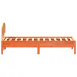 viaszbarna tömör fenyőfa ágy matrac nélkül 75 x 190 cm