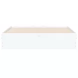 fehér szerelt fa ágykeret fiókokkal 150 x 200 cm