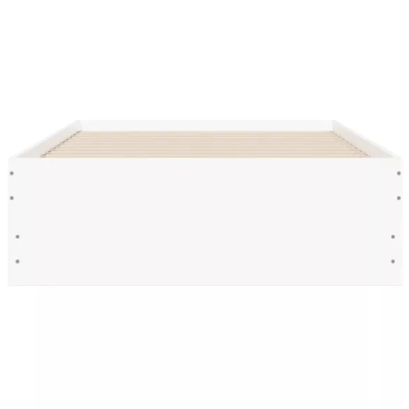 fehér szerelt fa ágykeret fiókokkal 100 x 200 cm