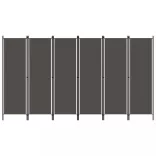 antracitszürke 6 paneles paraván 300 x 180 cm