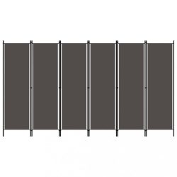 antracitszürke 6 paneles paraván 300 x 180 cm
