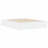 fehér szerelt fa ágykeret fiókokkal 140 x 190 cm