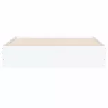 fehér szerelt fa ágykeret fiókokkal 140 x 190 cm