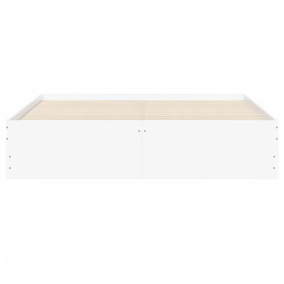 fehér szerelt fa ágykeret fiókokkal 140 x 190 cm