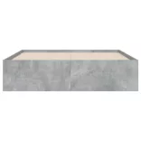 betonszürke szerelt fa ágykeret fiókokkal 135 x 190 cm