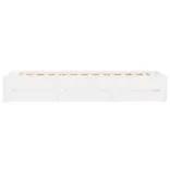 fehér szerelt fa ágykeret fiókokkal 90 x 190 cm