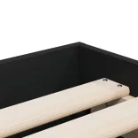 fekete szerelt fa ágykeret fiókokkal 90 x 190 cm