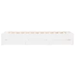 fehér szerelt fa ágykeret fiókokkal 75x190 cm