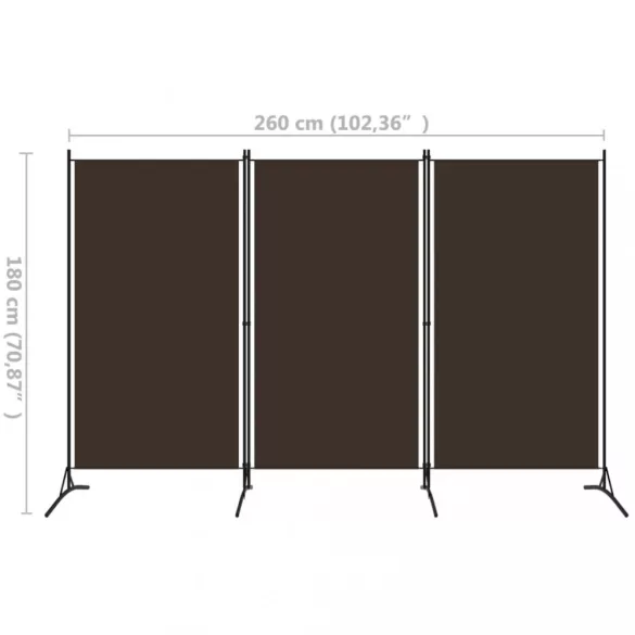 barna 3 paneles paraván 260 x 180 cm