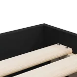 fekete szerelt fa ágykeret fiókokkal 75x190 cm