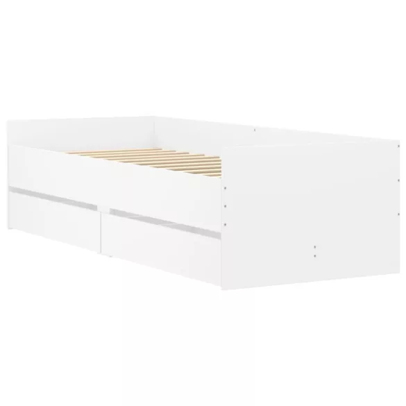 fehér ágykeret fiókokkal 100x200 cm