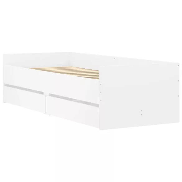 fehér ágykeret fiókokkal 90x190 cm