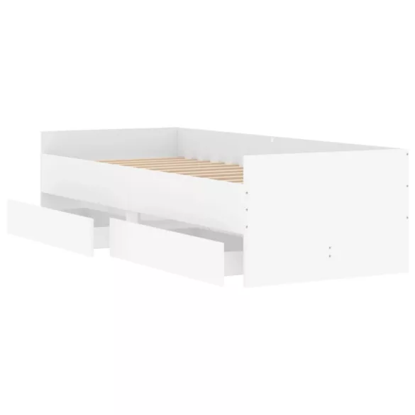 fehér ágykeret fiókokkal 90x190 cm