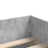 betonszürke ágykeret fiókokkal 90x190 cm