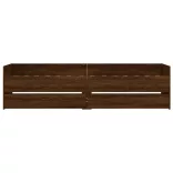 barna tölgyszínű műfa ágykeret fiókokkal 90 x 190 cm