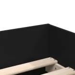 fekete kicsi egyszemélyes ágykeret fiókokkal 75 x 190 cm