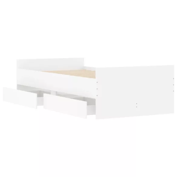 fehér ágykeret fiókokkal 90 x 200 cm