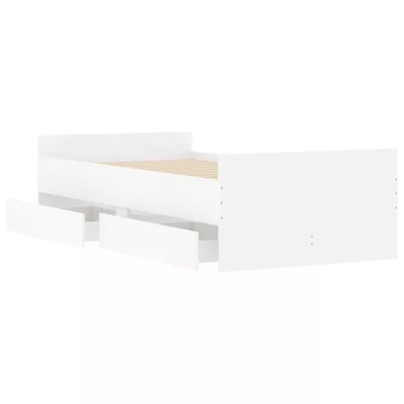 fehér ágykeret fiókokkal 90x190 cm