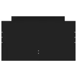 fekete ágykeret fiókokkal 90x190 cm