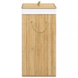 bambusz szennyestartó kosár 2 résszel 72 L