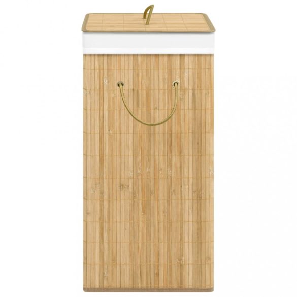 bambusz szennyestartó kosár 2 résszel 72 L