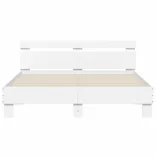 fehér szerelt fa ágykeret fejtámlával 140 x 200 cm
