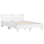 fehér szerelt fa ágykeret fejtámlával 120 x 200 cm