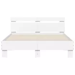 fehér szerelt fa ágykeret fejtámlával 120 x 200 cm