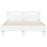 fehér szerelt fa ágykeret fejtámlával 120 x 190 cm