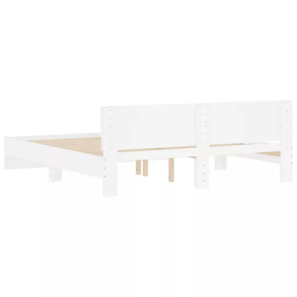 fehér ágykeret fejtámlával 200 x 200 cm