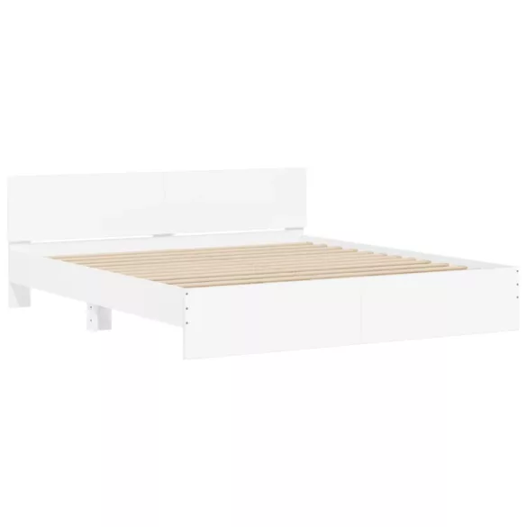 fehér ágykeret fejtámlával 180 x 200 cm