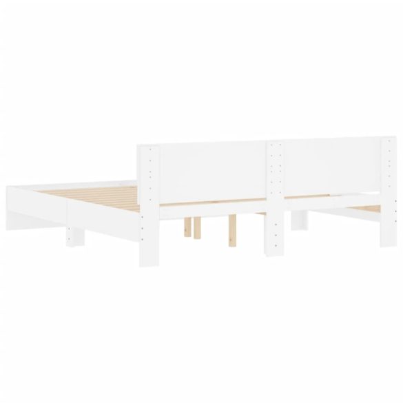 fehér ágykeret fejtámlával 160 x 200 cm