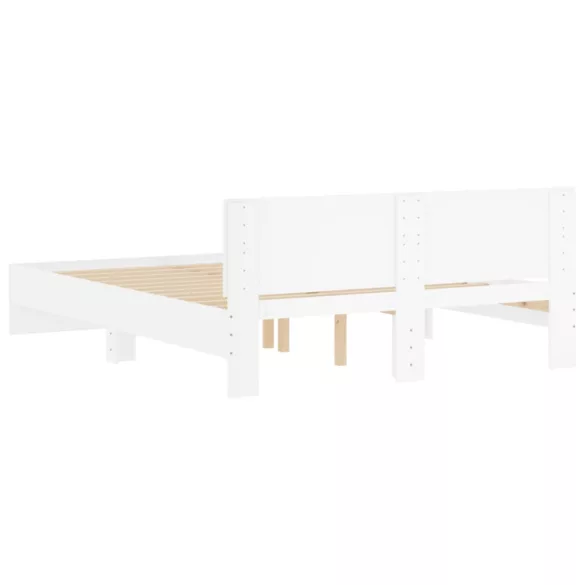 fehér ágykeret fejtámlával 140 x 190 cm