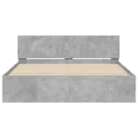 betonszürke ágykeret fejtámlával 140 x 190 cm