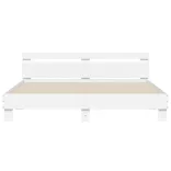 fehér ágykeret fejtámlával és LED-del 200 x 200 cm