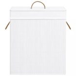 fehér egyrészes bambusz szennyestartó kosár 83 L