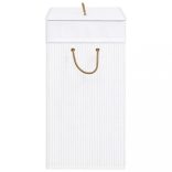 fehér egyrészes bambusz szennyestartó kosár 83 L