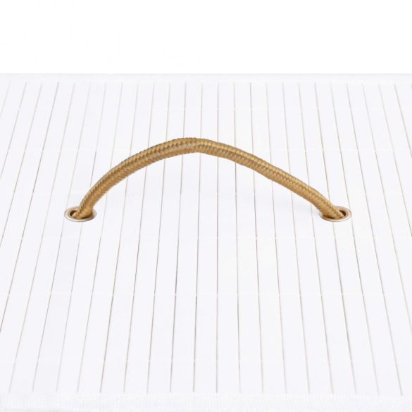 fehér egyrészes bambusz szennyestartó kosár 83 L