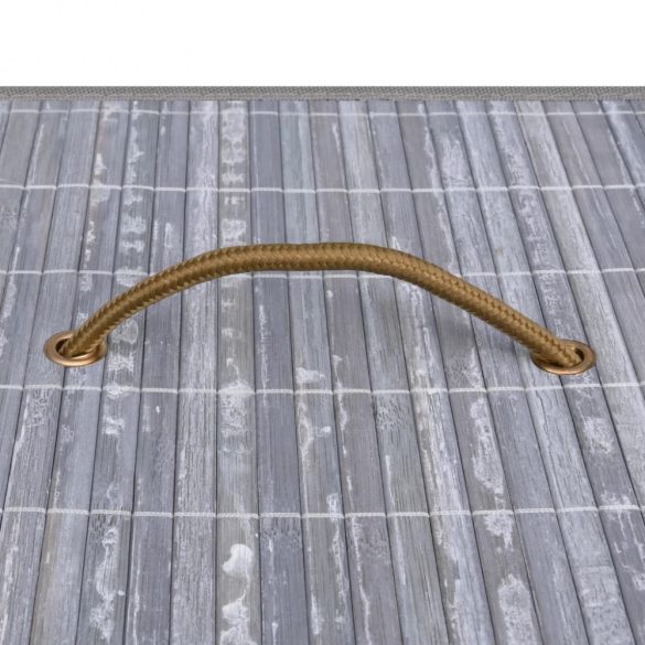 szürke egyrészes bambusz szennyestartó kosár