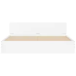 fehér ágykeret fejtámlával és LED-del 200 x 200 cm