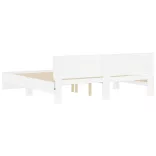 fehér ágykeret fejtámlával és LED-del 180 x 200 cm