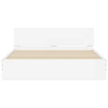 fehér ágykeret fejtámlával és LED-del 160 x 200 cm